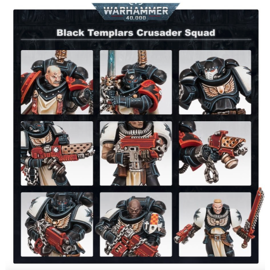 Warhammer 40000: BLACK TEMPLARS PRIMARIS CRUSADERS